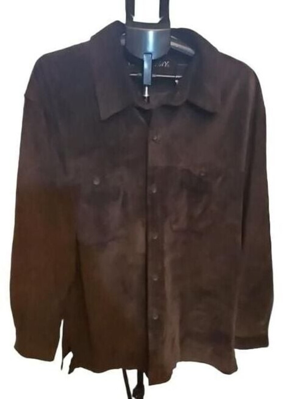 St. John's Bay Men's Brown Suede Button-Up Shirt Jacket XL